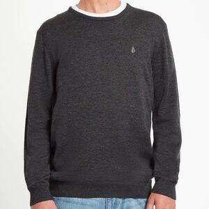 Volcom Men's Dark Gray Crewneck Sweater